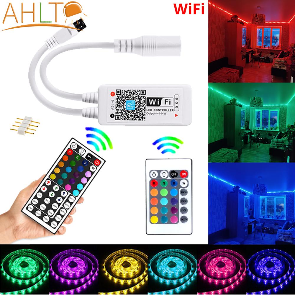 WiFi Controller Mini 24Key 44Key IR RGB Controller DC12V WiFi Wireless Remote DIY RGB LED Strip RGB Controller Led Controller