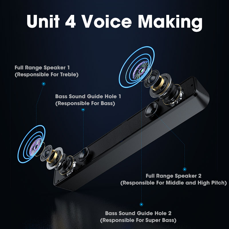 Computer Desktop High Bluetooth Wired Dual-purpose High-volume Microphone Two-in-one Speaker