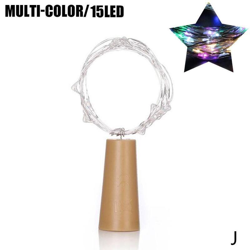 Decorative Small Lantern LED Wine Bottle Fairy Light * Batteries 3 LED AG13/ Weddin Cork Christmas LR44 Shaped String WITH R6H1: Multi-color 20led