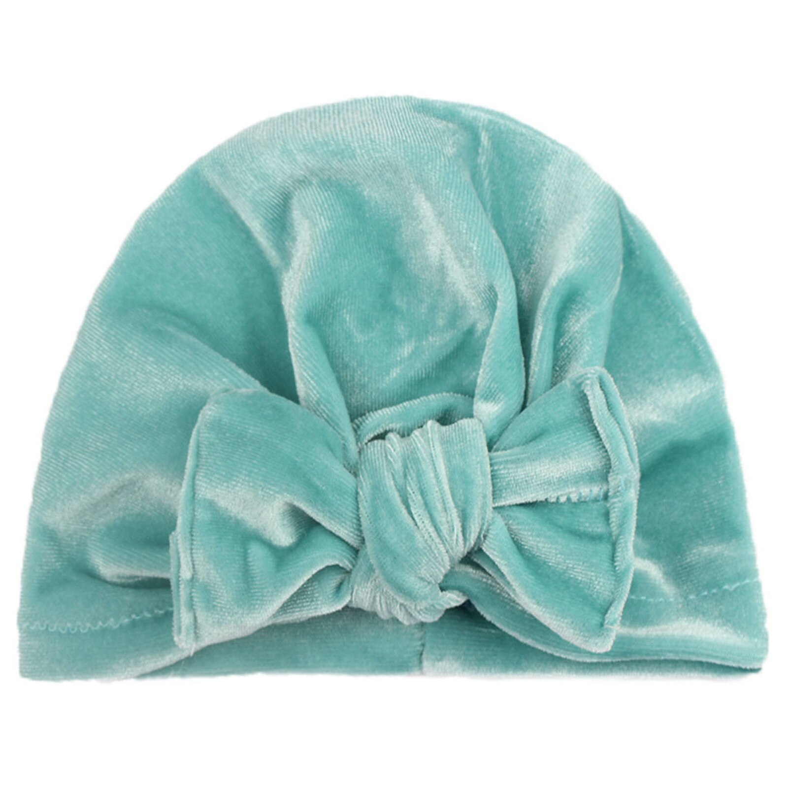 Knot Solid Pleuch Baby Headbands Toddler Headwraps Baby Flower Turban Hats Babes Caps Elastic Hair Accessories: H