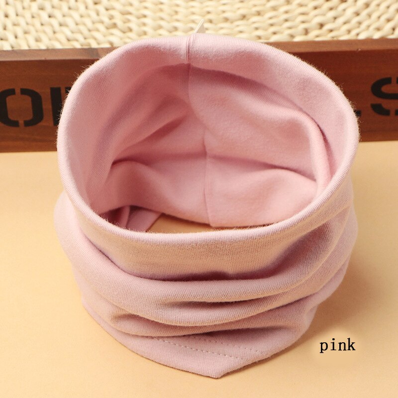 autumn and winter cotton children's collar warm and cold-proof collar solid color baby scarf for boys and girls A86