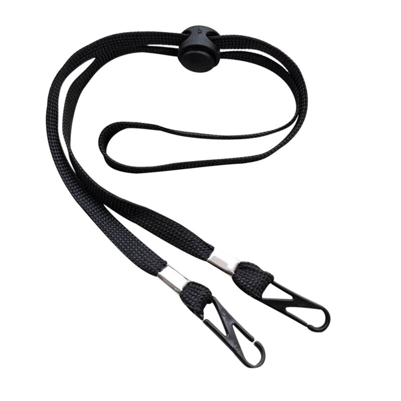 Corda à prova de vento ajustável do chapéu da corda para acessórios à prova de vento das cordas da correia dos chapéus: Black
