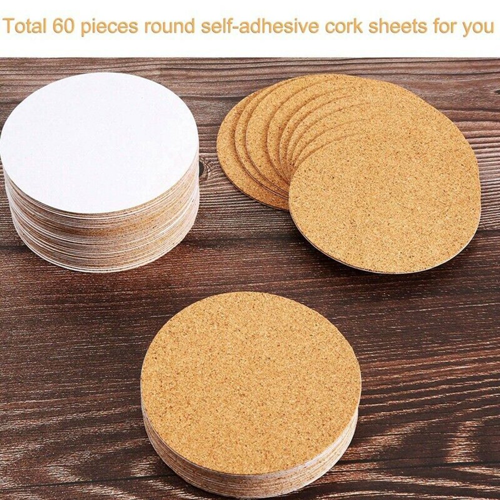 10 stk selvklæbende tykkelse kork coasters firkanter kork måtter kork bagside plader til coasters gør-det-selv-kork håndværksartikler