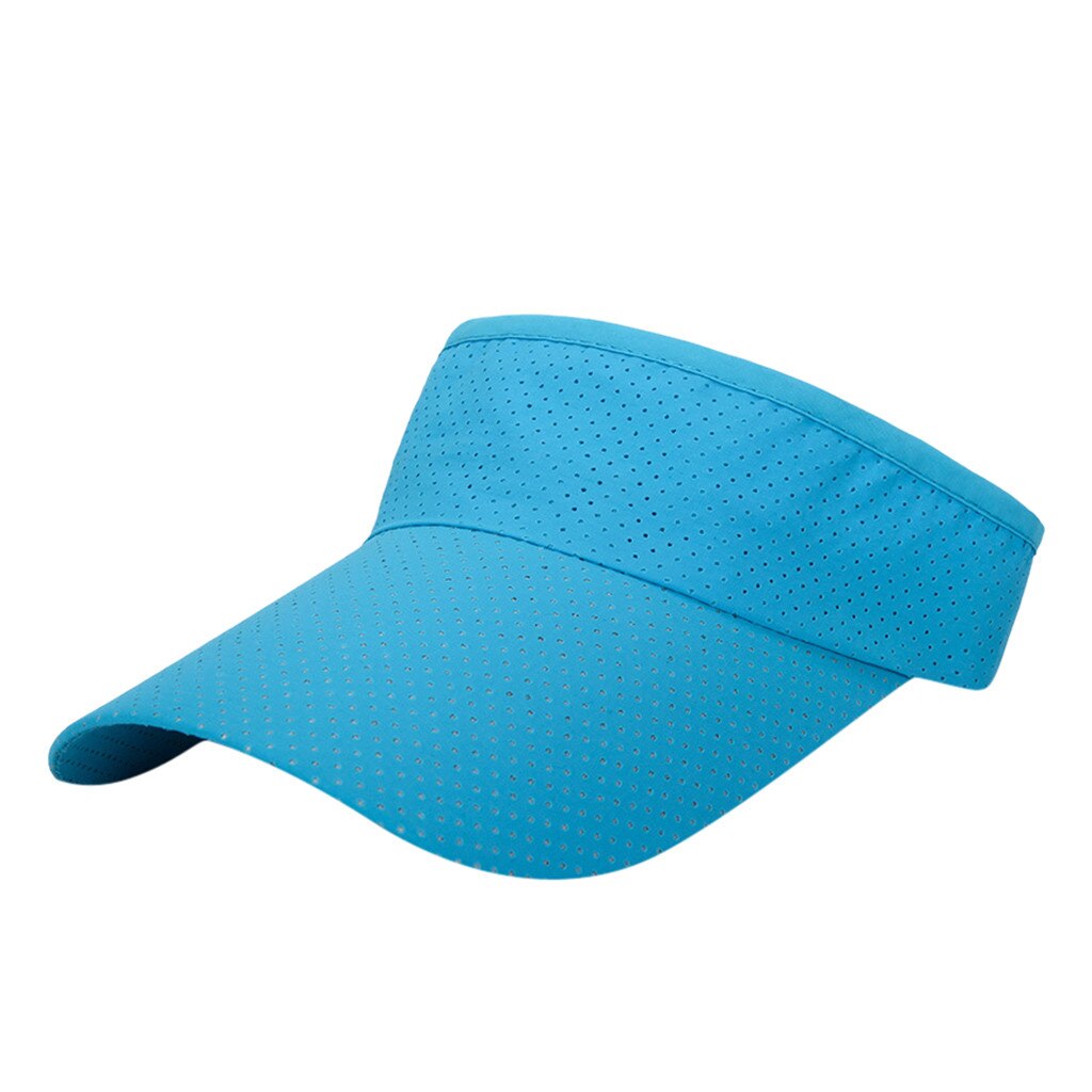 1PCS Men And Women summer Sun Hats packable sun visor hat with big heads wide brim beach hat UV protection cap #35: Sky blue