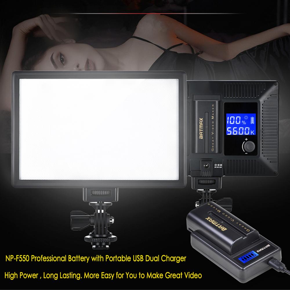 Batmax NP-F550 NP-F570 F550 F570 Batterie + LCD USB Ladegerät für Yongnuo Godox LED Video Licht YN300Luft II YN300 III YN600 Luft L132T