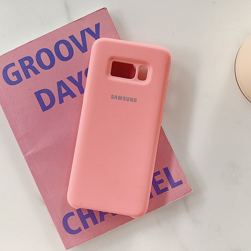 Liquido Originale Custodia in Silicone Soft-Touch di Seta Della Copertura di Protezione per Samsung Galaxy S8/S8 Più: S8 / Pink