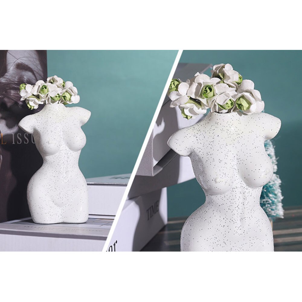 Kropskunst blomstervase nøgen kvinder skulptur vase vase stue soveværelse skrivebord dekoration husholdningsartikler