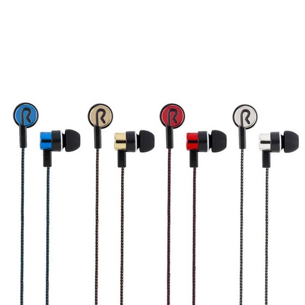 Kopfhörer Geflochtene Verdrahtung Super Bass In Ohr Musik Kopfhörer HIFI Stereo Ohrhörer Lärm Isolieren Sport Kopfhörer Mit Mic