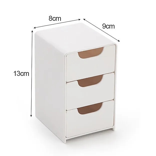 Desktop Organizer Box Drawer Style Cosmetic Jewelry Storage Box Student Desk Stationery Hair Tie Placement Box Plastic Material: Red