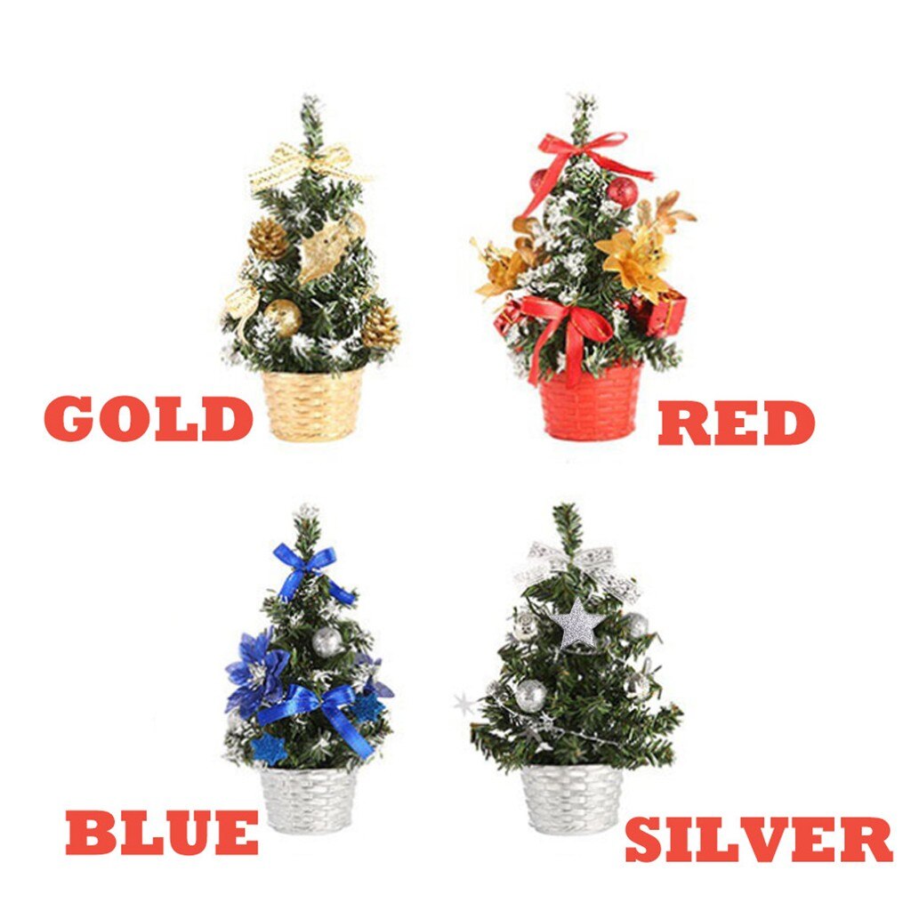 1Pc Mini Kerst Treemini Tafelblad Kerstboom Van Verschillende Kleuren 20Cm Kerst Home Decoratie Benodigdheden