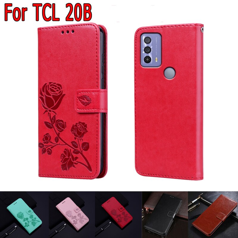 TCL20B Etui Cover Voor Tcl 20B Case Flip Wallet Leather Magnetic Card Telefoon Protector Boek Funda Voor Tcl 20 B чехолна Coquea Tas