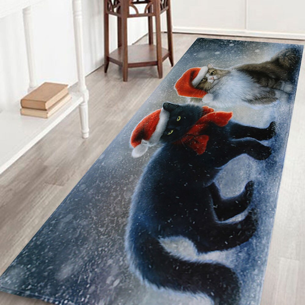 Vrolijke Kerst Tapijt Deur Mat Kerstman Gedrukt 40X120Cm Jaar Slaapkamer Accessoires Xmas Matten # YL5