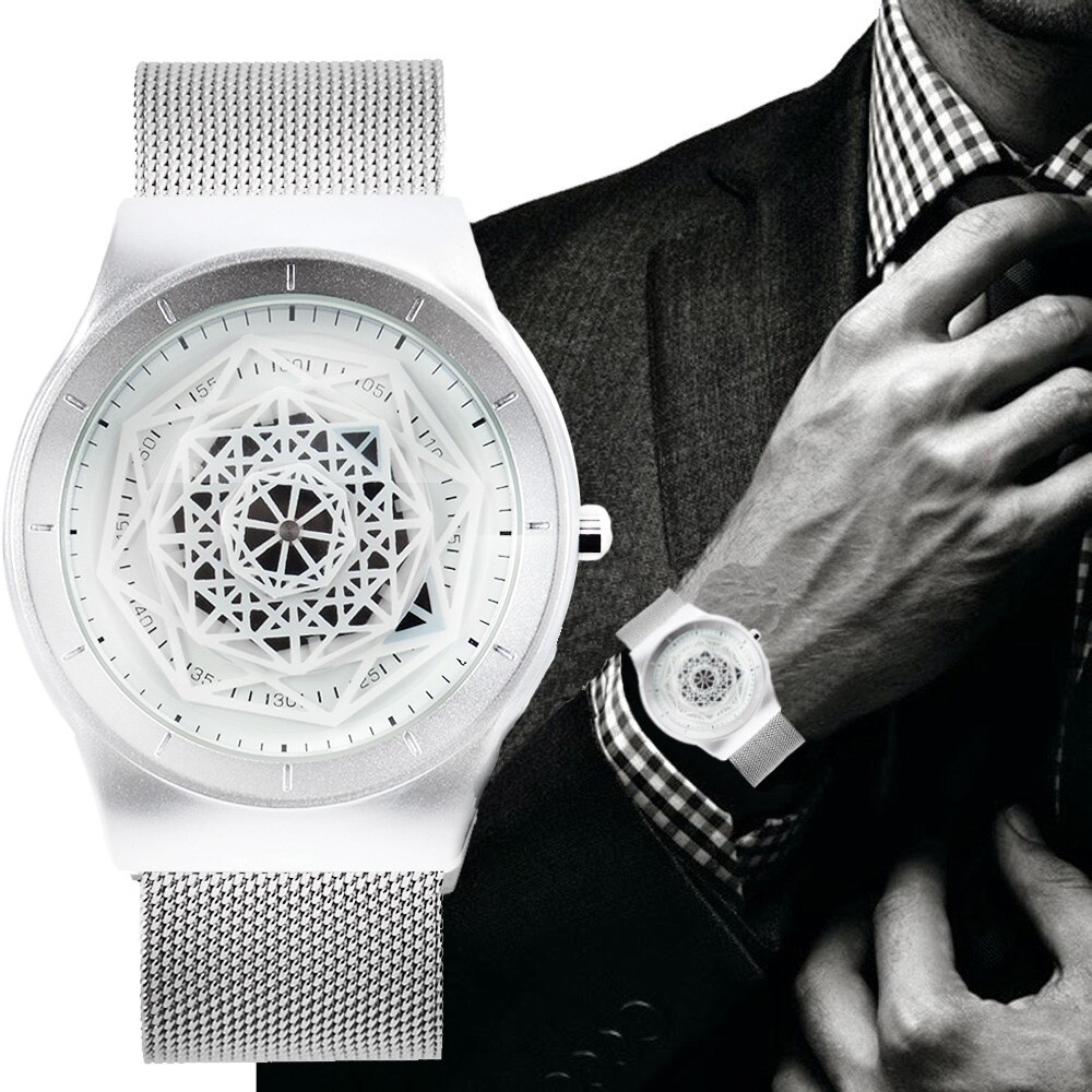Heren Horloge Mannen Mode Slanke Horloge Eenvoudige Mannen Business Roestvrijstalen Gaas Quartz Horloge Relogio masculino
