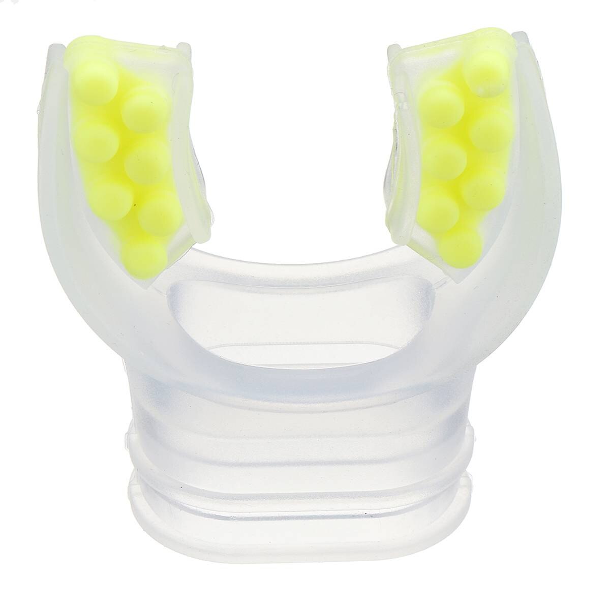 Equipo de Buceo, Snorkel, boquillas de repuesto de silicona, boquilla reguladora, accesorios de respiración subacuática: Transparent yellow