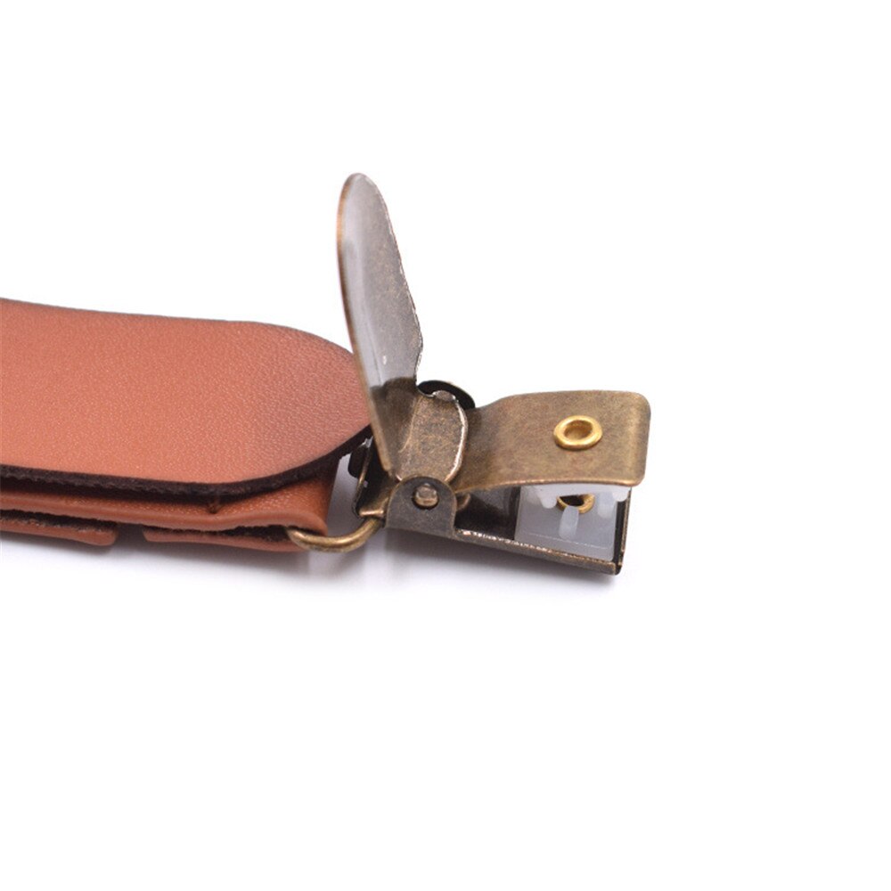 10 pcs\lot Lovely Kids Suspenders Baby Bretels Adjustable 3 Clip Braces Boys Girls Y-Back PU Leather Suspender