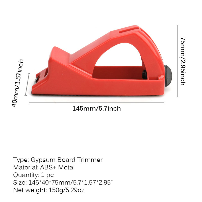 Portable Sanding Grinder Drywall Gypsum Board Panel Plasterboard Trimmer Sander Polisher Abrasive Edge-Finishing Seam Edger Tool