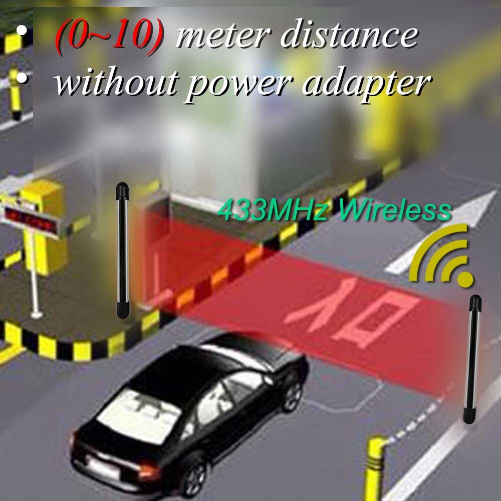 433MHz Wireless & Wired Beam Detector Outdoor Waterproof And Lightning Protection For Home Burglar Wifi / GSM Alarm System