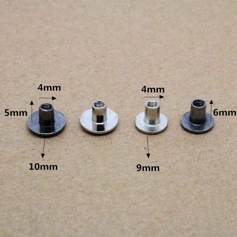 Perno de remache con tornillo en forma de I de lado plano para correa de libro, bolso de cuero para manualidades, sombrero, zapato, ropa, vaqueros, accesorios para Collar de Mascota