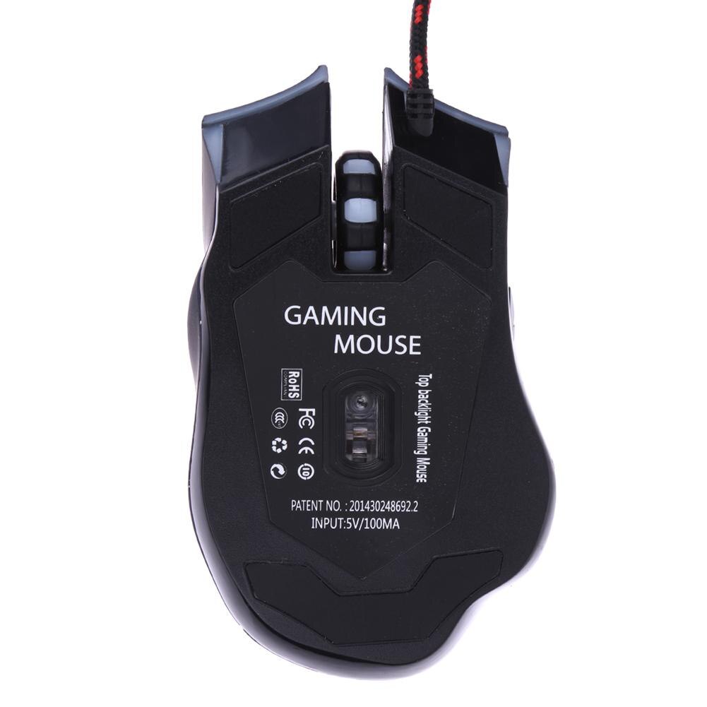 Mysz dla graczy 1.5m przewodowa mysz dla graczy z USB 3200DPI 6 przycisków LED Optical Professional Pro mouse gamer myszy komputerowe na PC Laptop