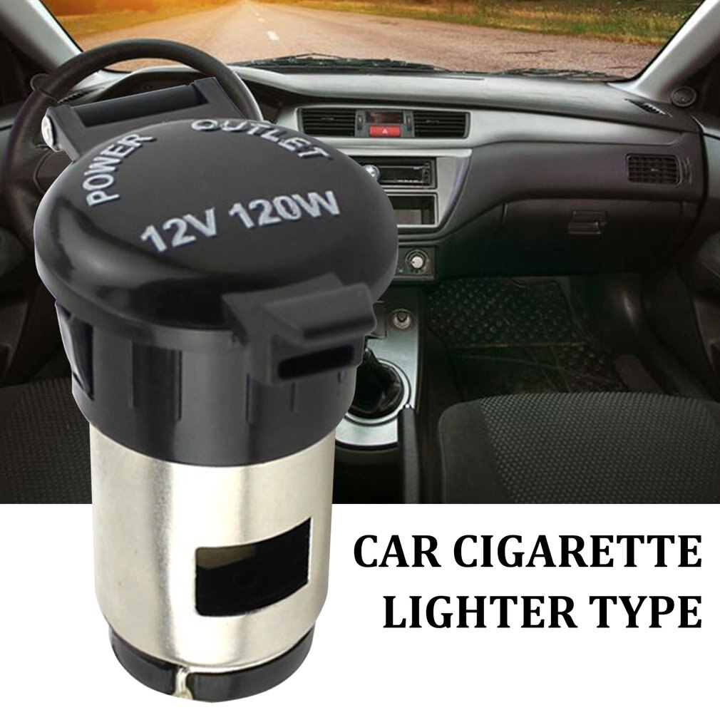 Car Metal Cigarette Lighter Type Female Seat Gps Power Socket Usb Car Mobile Phone Charger Seat 12-24V