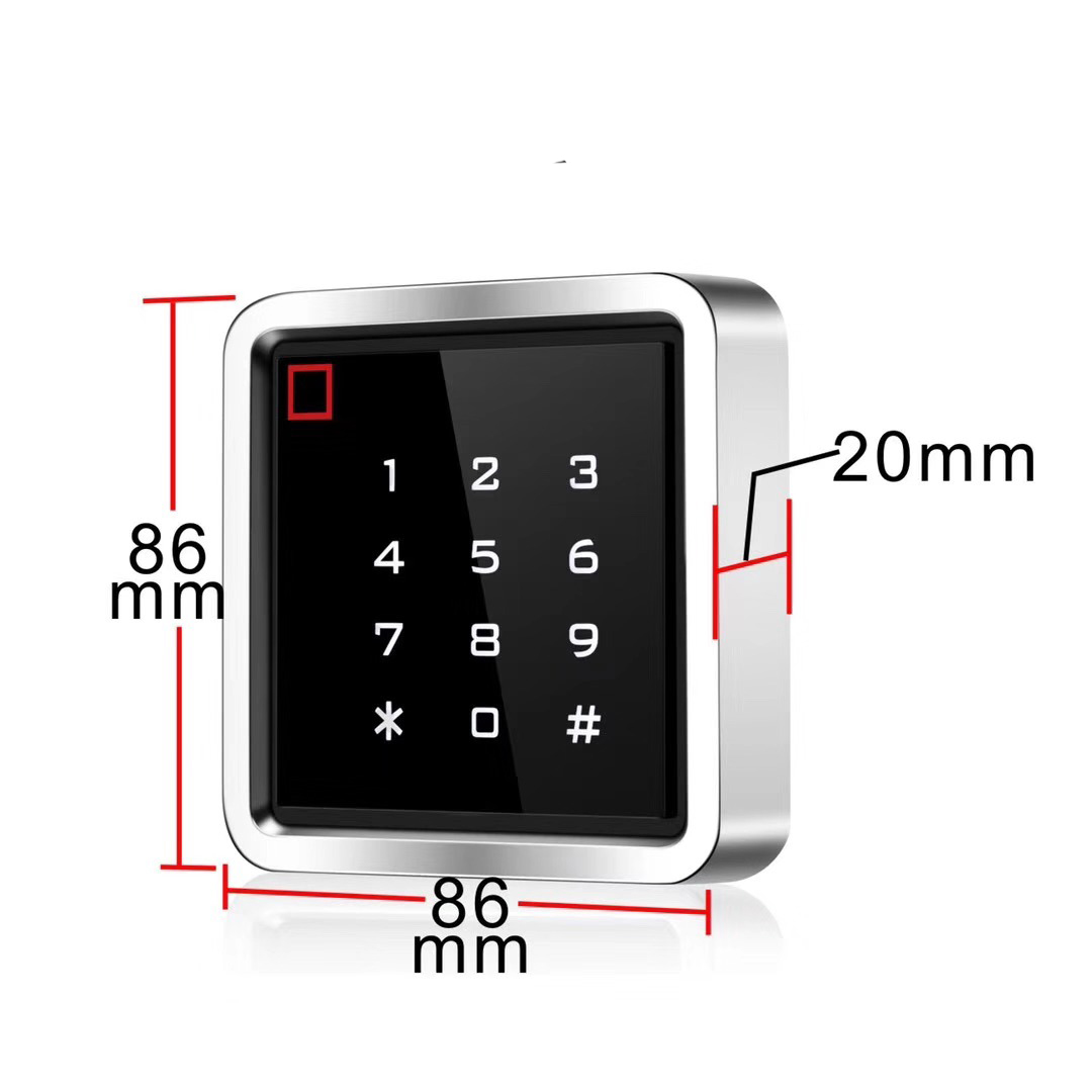 IP67 Waterproof Touch 125Khz 13.56MHZ Access Control RFID Door Access Control System Metal touch Keypad With 2000 Users