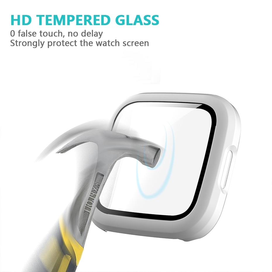 Screen Protector Case Voor Fitbit Versa 2 Ultra Slim Soft Volledige Cover Bumper Frame Accessoires Smartwatch Antibubble Hd Clear Film