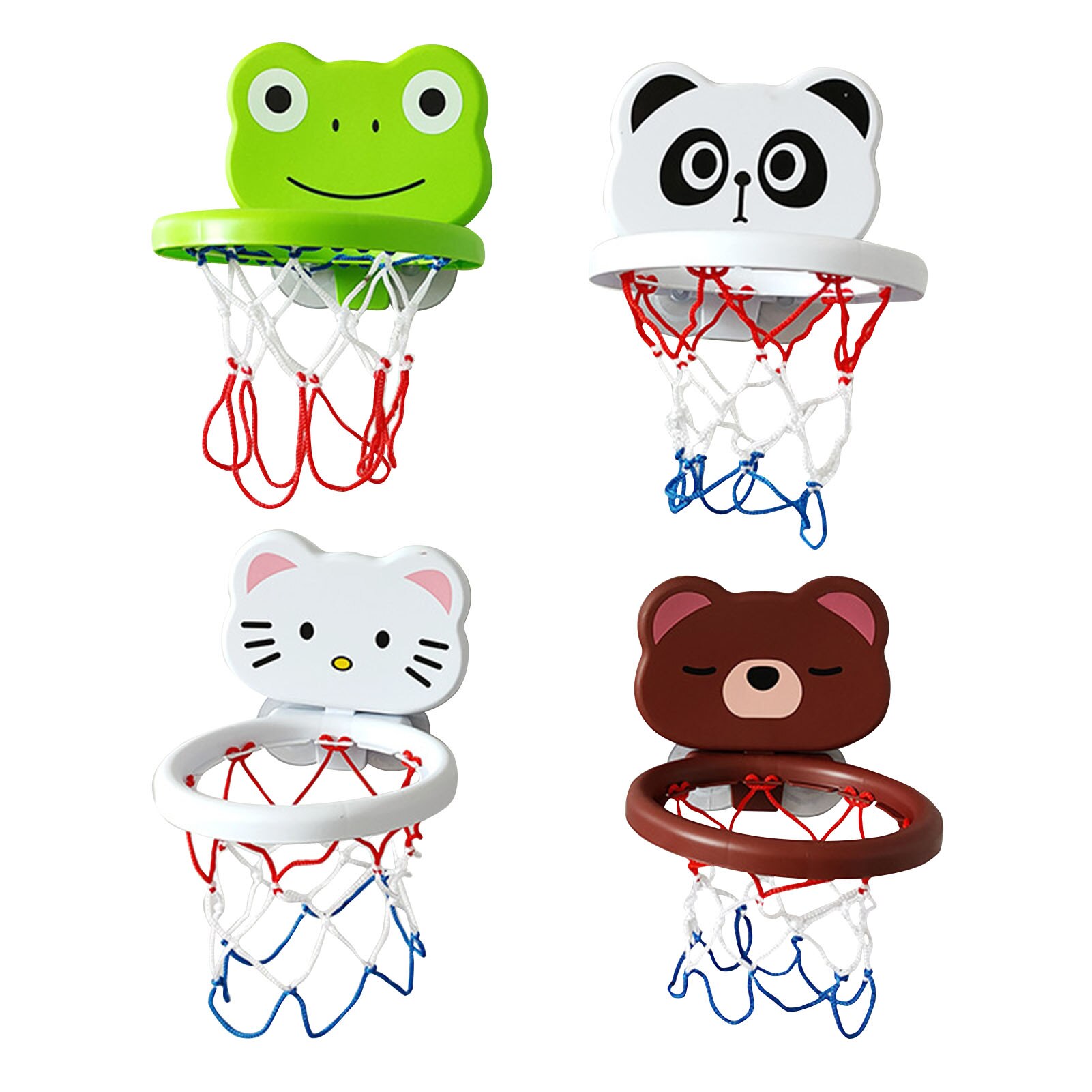 Badkamer Mini Water Spelen Douche Speelgoed Voor Kinderen Plastic Zuignap Basketbal Mesh Netto Manden Bad Game Speelgoed