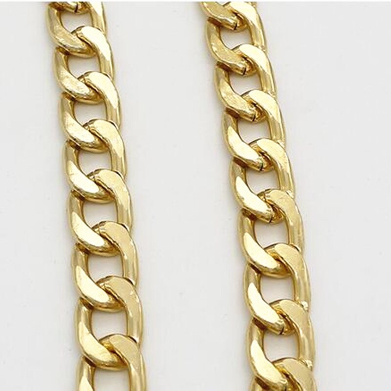 Corrente de metal para colar ghrqx, colar com corrente de alumínio sem ferrugem, 1 metro, 8mm x 11mm corrente de cintura acessórios roupas