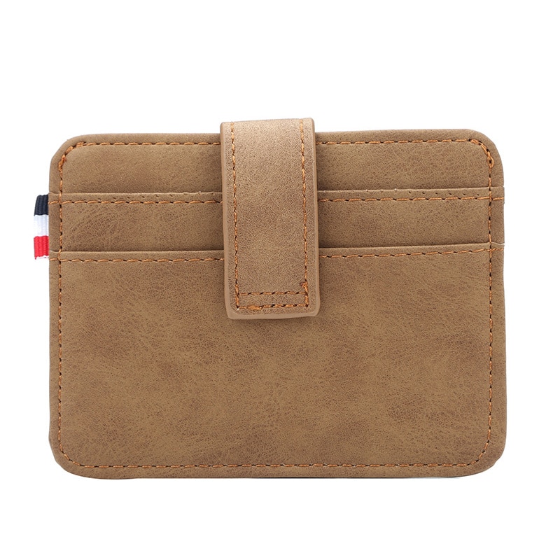 Baellerry – porte-cartes très fin en cuir mat pour hommes, petit porte-cartes de de styliste, Vintage, étui pour cartes de crédit