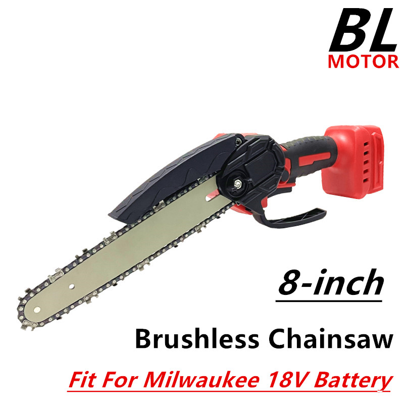 For Milwaukee 18V Battery 8-inch Brushless Chainsaw Cordless Electric Chain Saw Cutter Pruning Logging Woodworking Power Tools