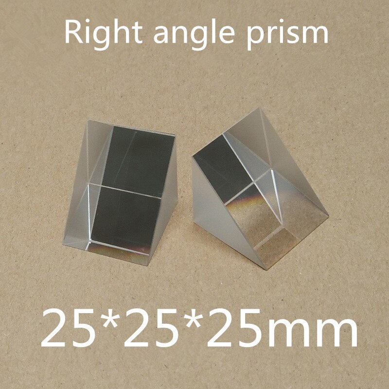 25x25x25mm 25*25*25mm Haakse K9 Driehoekige Prisma Lens