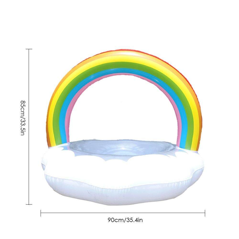 Water Drijvende Rij Speelgoed Opblaasbare Regenboog Wolken Air Matras Vlot Float Dier Mounts Zwembad Speelgoed Strand Kids Adult: S - 90cm