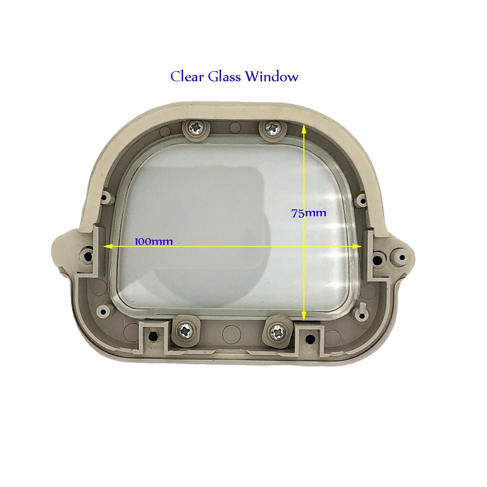 Security CCTV Camera Housing Outdoor Camera Box Clear Glass Without Lens Cutout LED Light Aluminum Alloy Cover 240*135*100mm