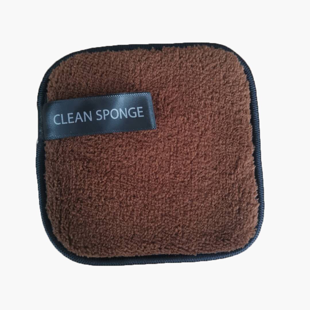 Almohadillas de tela de microfibra para limpieza facial, almohadillas quitamaquillaje, esponja cuadrada, toalla, removedor cosmético reutilizable, herramientas de maquillaje, 1 Uds.: Coffee