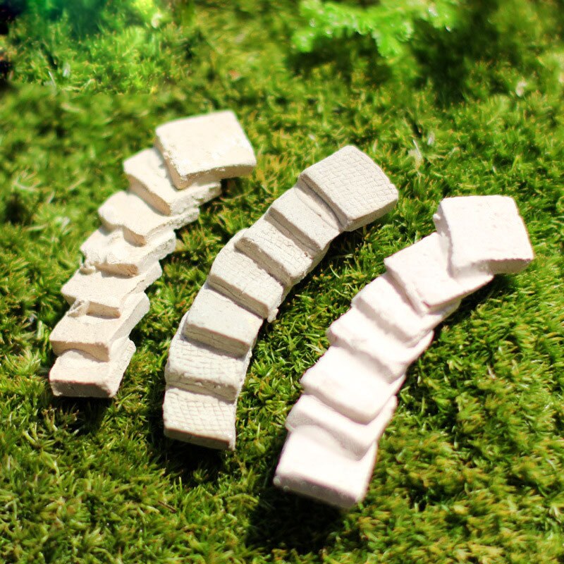 Mini paisagem decorativa de jardim, mini artesanato, curvo caminho de escadas, miniaturas, jardim, casa, decoração, paisagem, acessórios diy