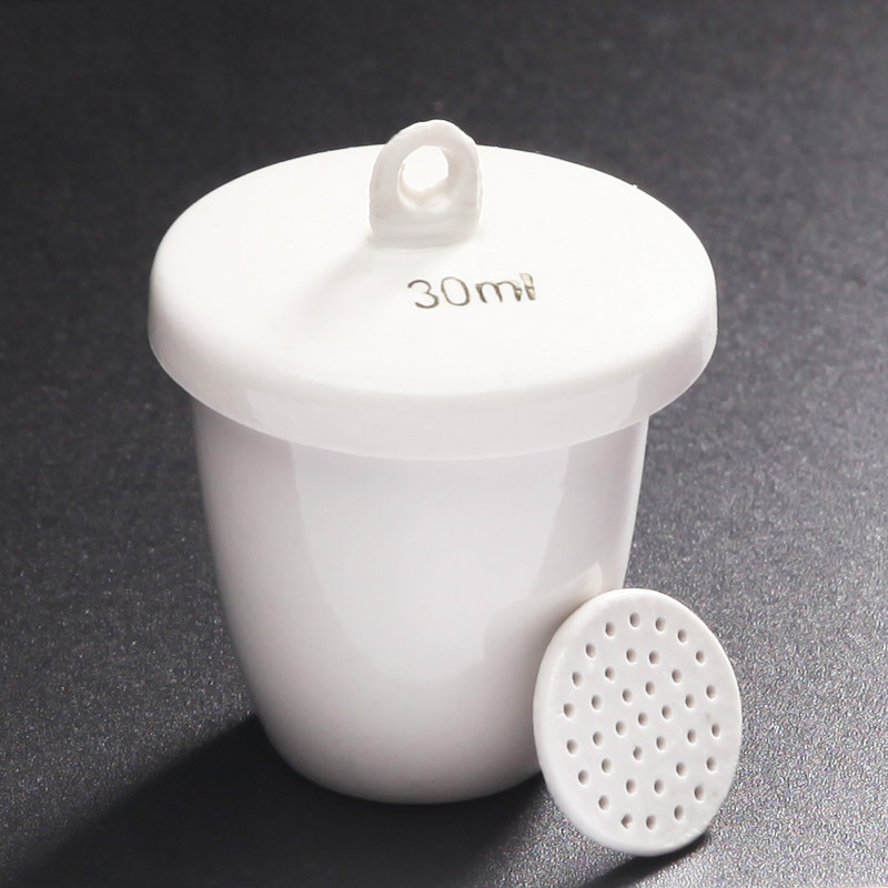 30ml gooch keramisk porcelænsdigel med låg