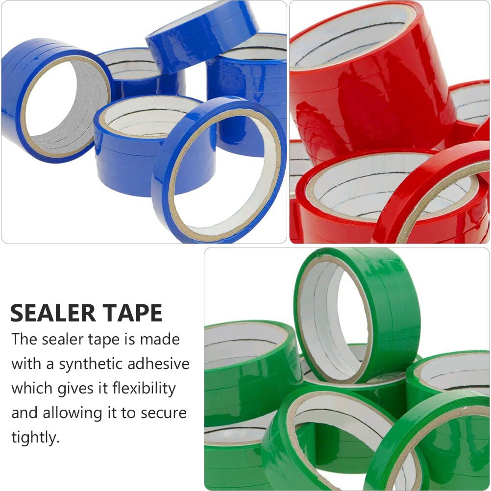 18 Pcs Poly Bag Sealing Tape Clear Bag Sealing Tape Premium Sealing Tape 12mm