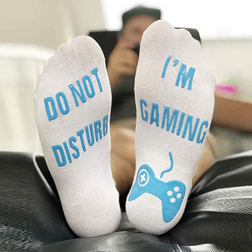 Unisexe nouveauté chaussettes ne pas déranger je suis Gaming drôle lettre imprimé chaussettes MU8669