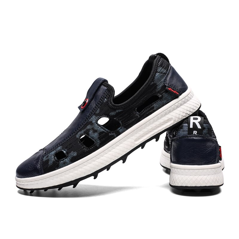 Sommer golfsko til mænd åndbare komfortable golfsandaler herre sport træningssko læder golf trænere mærke sneakers mænd