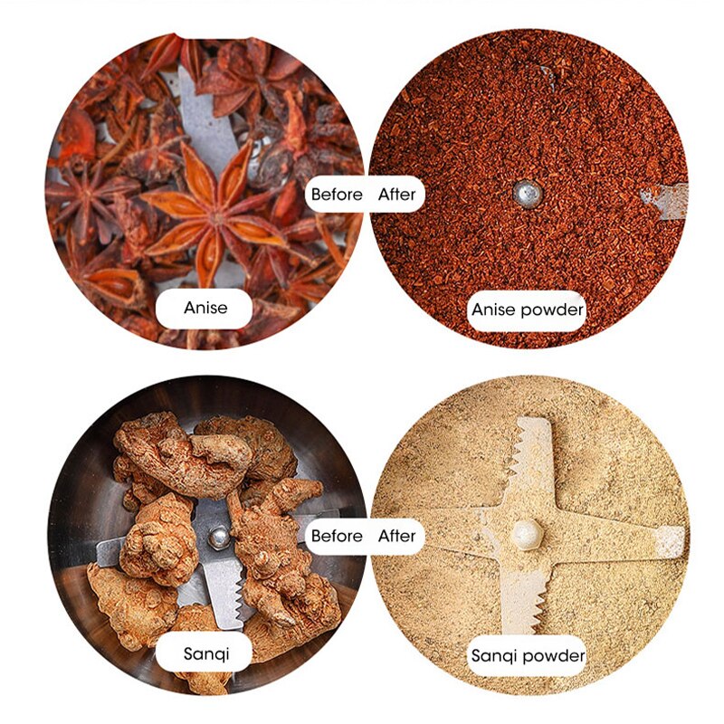 400W Elektrische Multifunctionele Koffiemolen Keuken Granen Noten Bonen Kruiden Granen Grinder Machine Voor Thuis Koffiemolen