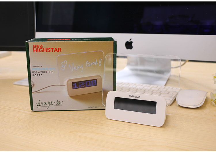 Message board alarm bedside electronic clock mini mute personality to send a girlfriend portable practical birthday gif