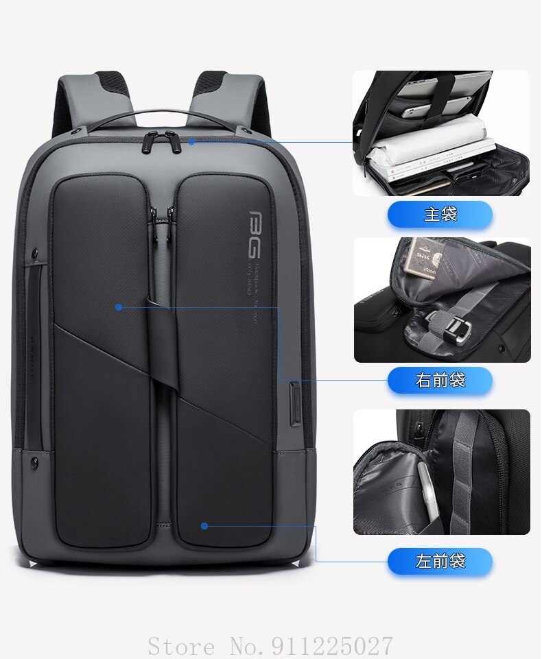 Xiaomi-mochila de negocios de , bolso de hombro para ordenador de 15,6 pulgadas, con carga USB, resistente al agua, para viaje, Moto y motociclista