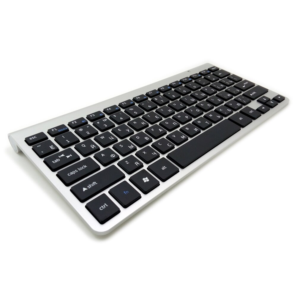 Ultra Dünne Stumm Russische Tastatur 2,4G kabellos Tastatur Maus Combo Schere Schlüssel Mit USB Adapter Für Sieg Mac Android TV Kasten PC