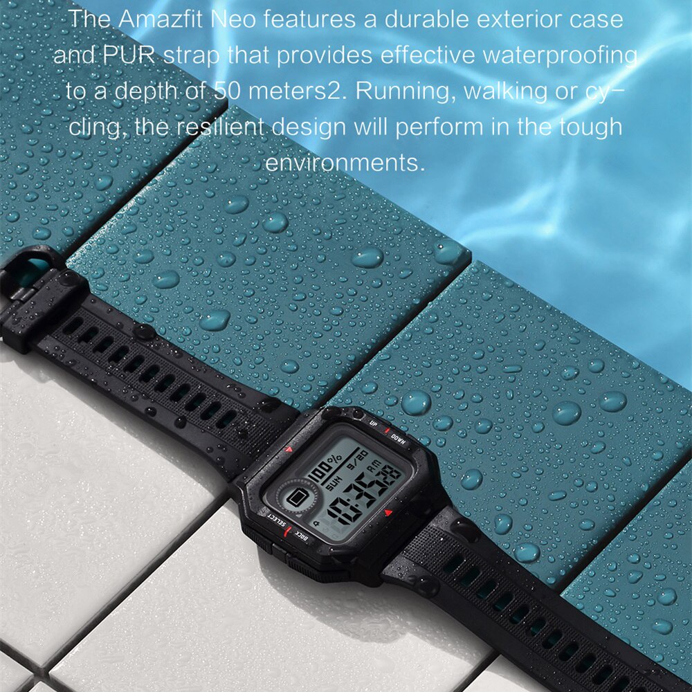 Amazfit Neo Clever Bluetooth Uhr retro Armbanduhr Wasserdichte Sport Uhr Herz Bewertung Überwachung Fitness Tracker