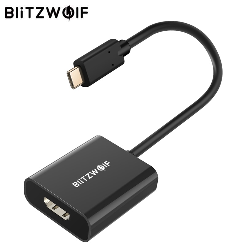 BlitzWolf USB Type C naar HDMI Kabel Adapter 4k 1080P USB naar HDMI Adapter Man-vrouw Converter voor PC Computer TV Smart Telefoon