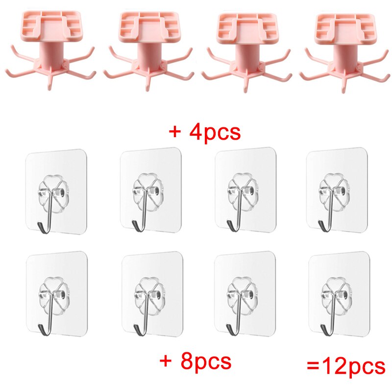 Køkkenarrangør og opbevaring opvaskeafløb bestikvask arrangør køkkenstativ organisation køkkentilbehør opbevaringsstativ 360: Lyserød -4 stk