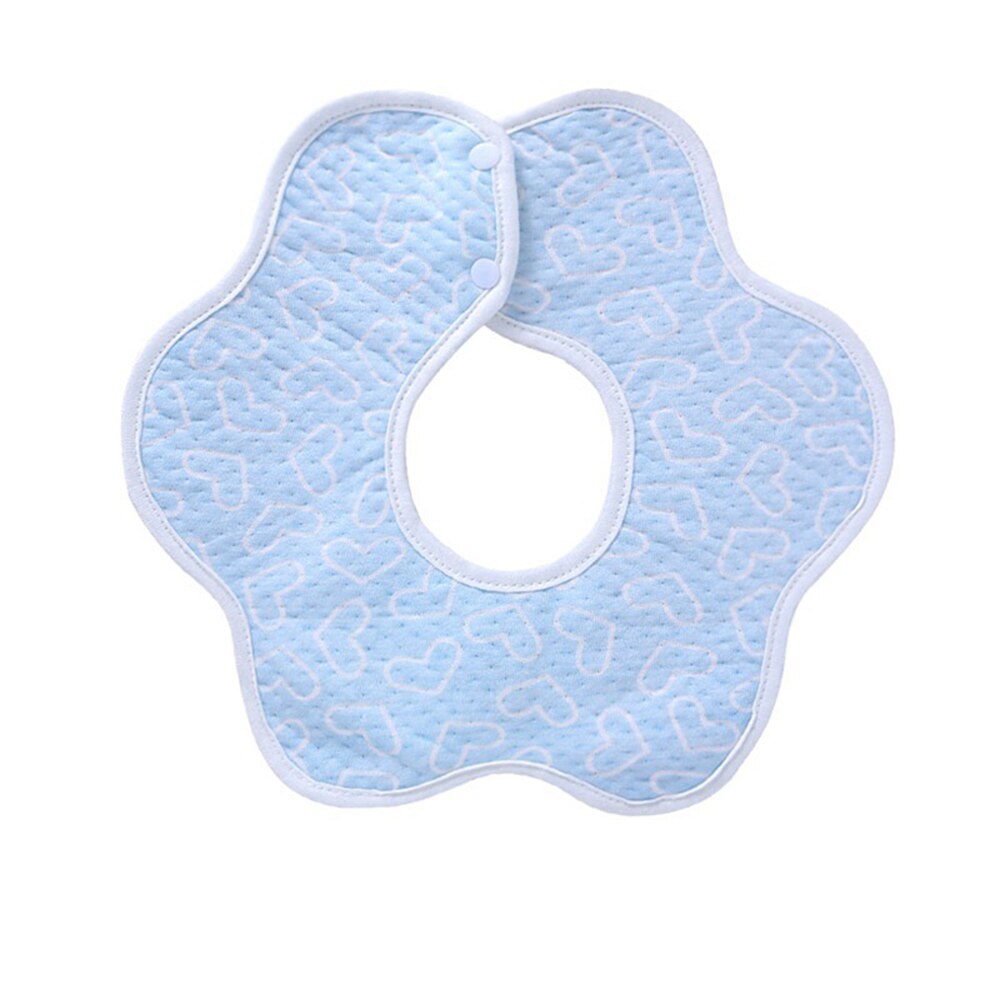 Bonito estilo flor babadores de bebê girando duplo pressão padrão de moda coração estrela babadores meninas meninos colar cachecol: WHITE