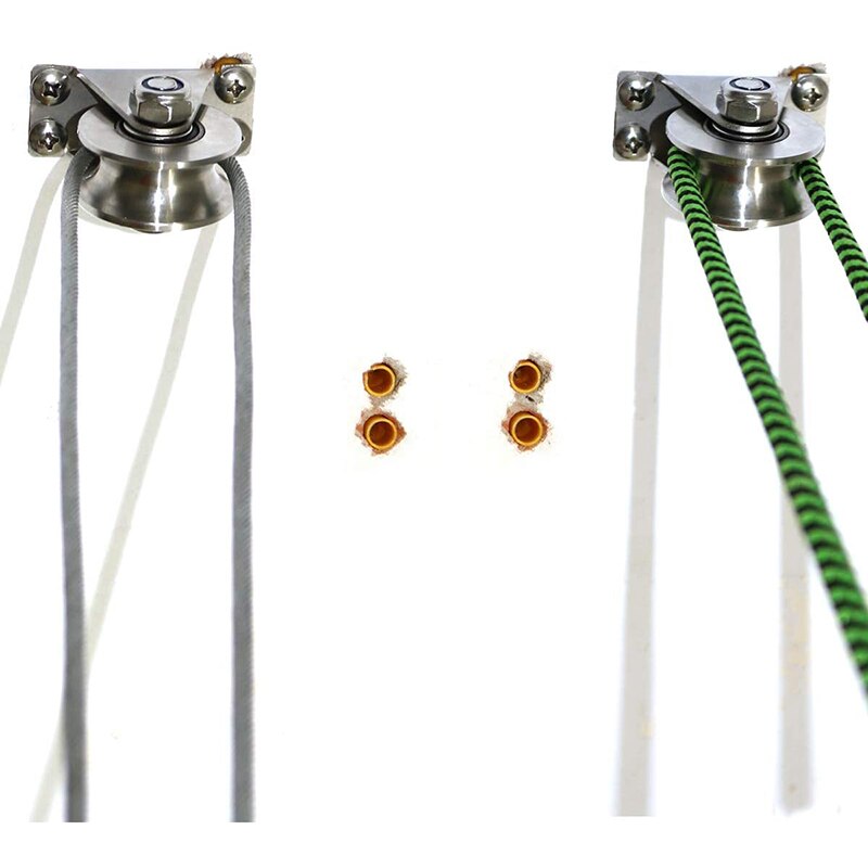 1 pak u-type roestvrijstalen katrolblok met demperlagers en glijrollen