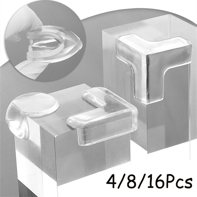 4/8/16pcs Transparent Anti-collision Angle PVC Pad Child Safety Corner Guard Baby Collision Proof Protector Table Corner Bumper