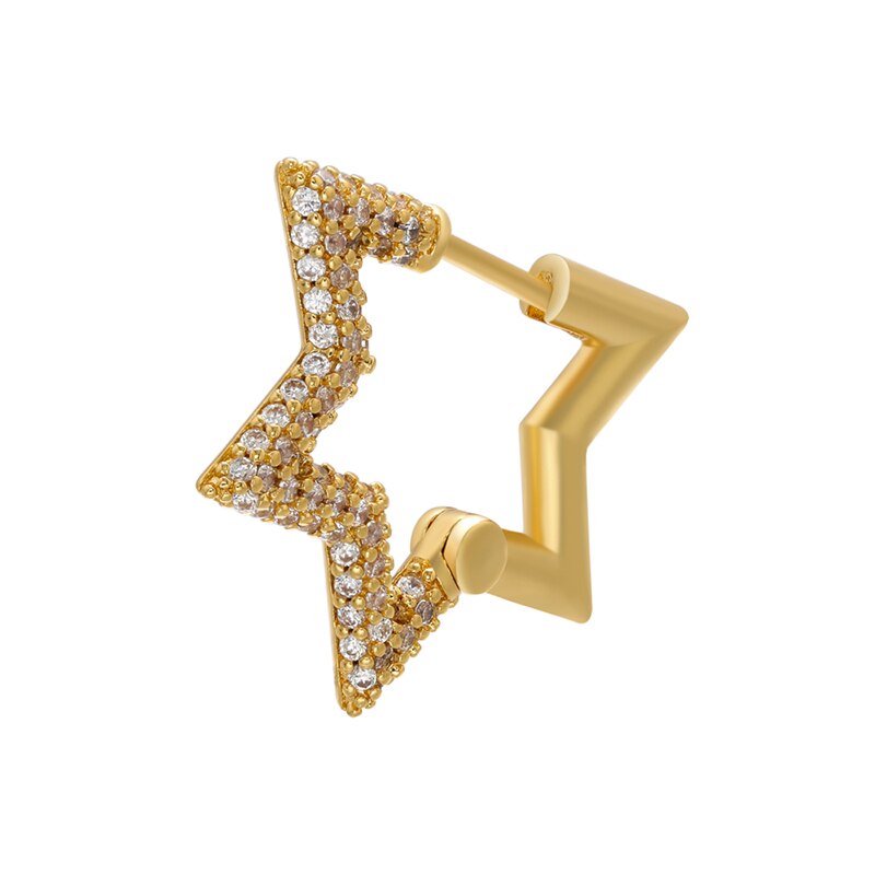 ZHUKOU tendance 1 pièce or/argent couleur boucle d'oreille cerceau pour les femmes CZ cristal boucles d'oreilles modèle de bijoux de : VE224